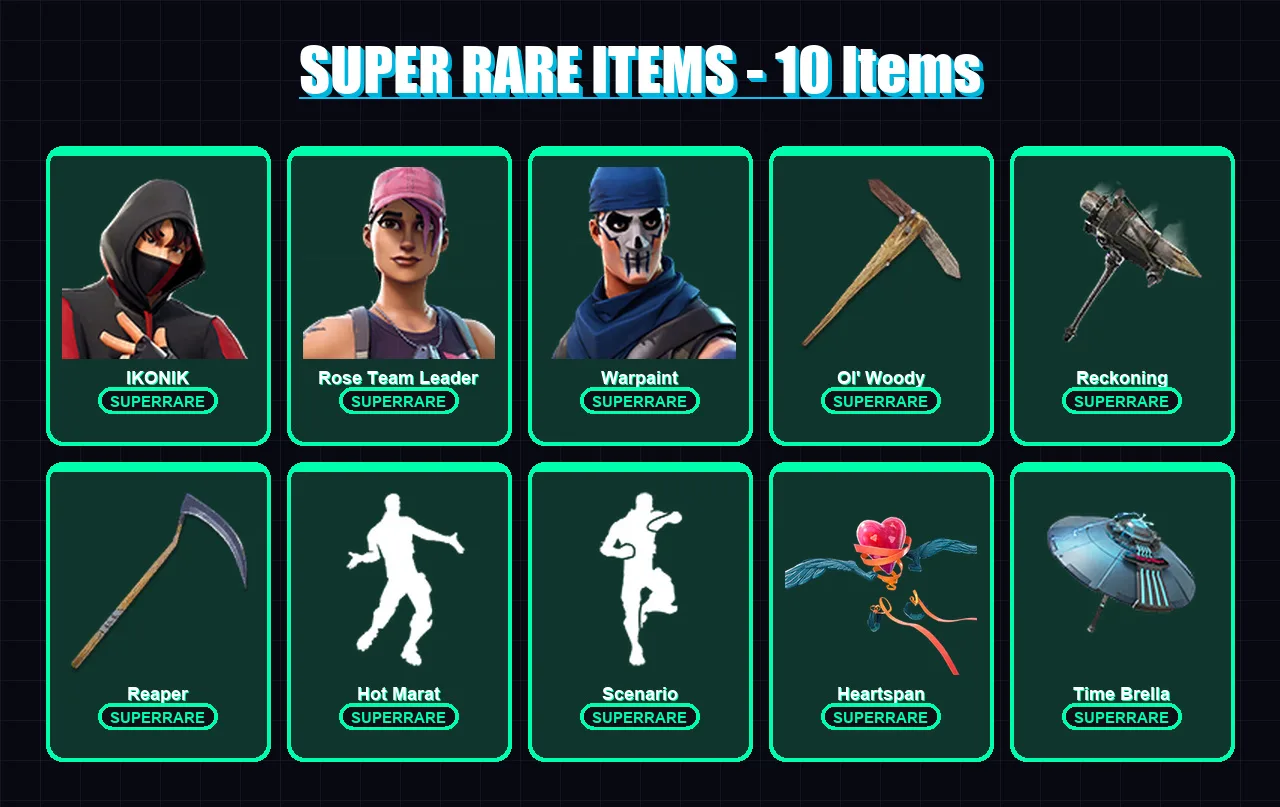 [PC/XBOX] | IKONIK | Rose Team Leader | Warpaint | Ragnarok | Enforcer | 74 skin | 76 pickaxe | 76 emote | 65 glider | Lv703