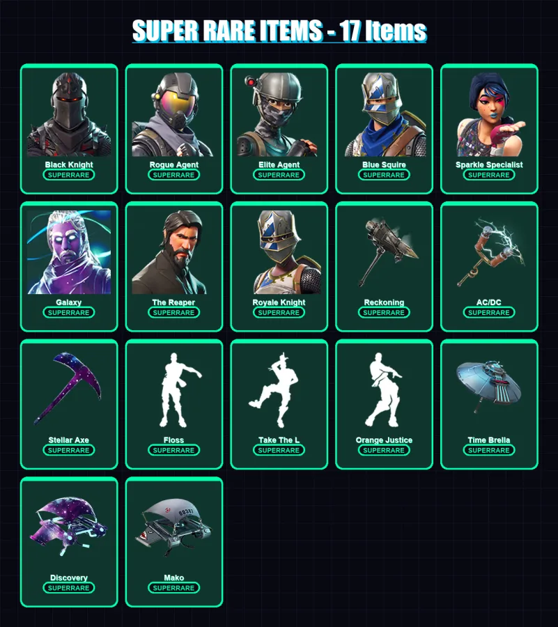[PC/XBOX/PSN] | Black Knight | Rogue Agent | Elite Agent | Blue Squire | Sparkle Specialist | 69 skin | 70 pickaxe | 66 emote | 66 glider | Lv862 — Fortnite account