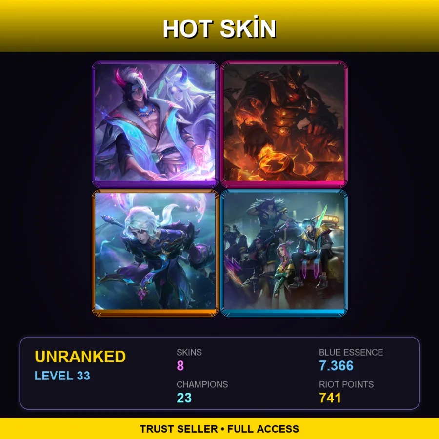 LAN | Lv33 | Unranked | 8 Skin | 23 Champ