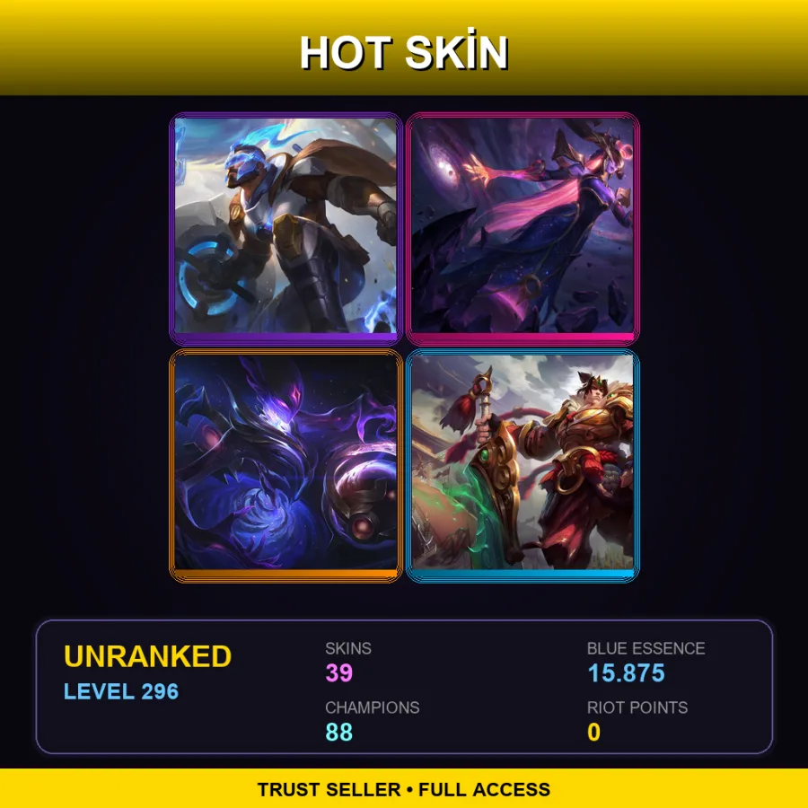 LAS | Lv296 | Unranked | 39 Skin | 88 Champ — Battle Academia Garen