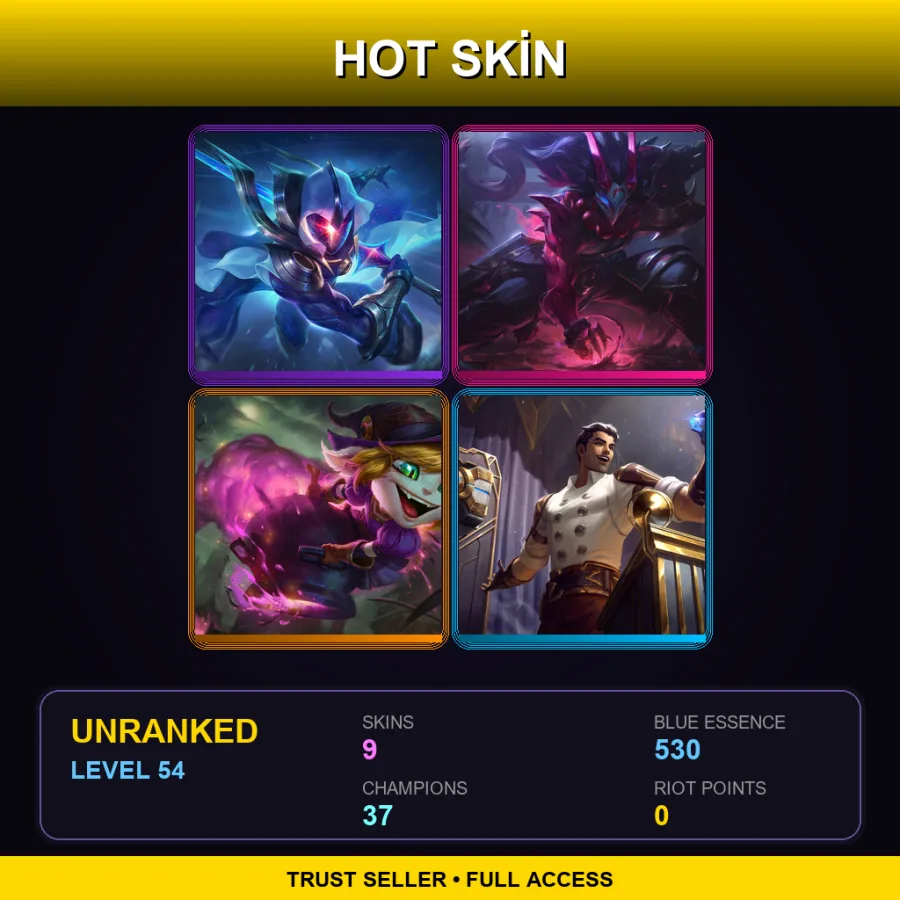 LAS | Lv54 | Unranked | 9 Skin | 37 Champ