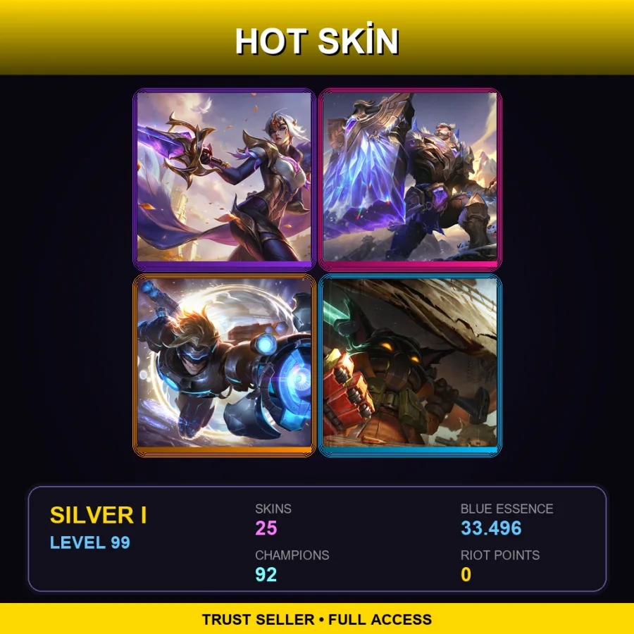 LAN | Lv99 | Silver I | 25 Skin | 92 Champ