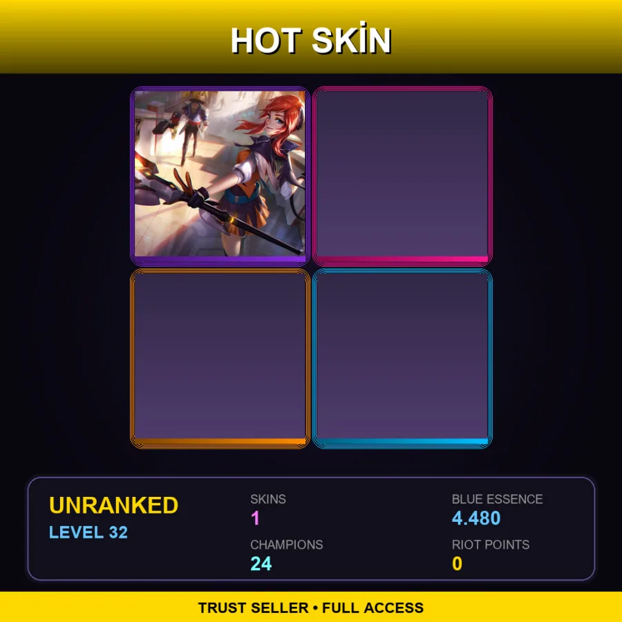 EUW | Lv32 | Unranked | 1 Skin | 24 Champ — Battle Academia Lux
