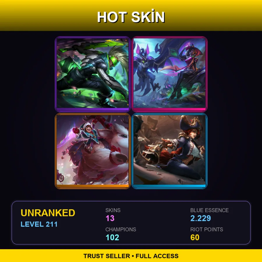LAS | Lv211 | Unranked | 13 Skin | 102 Champ — Psyops Master Yi