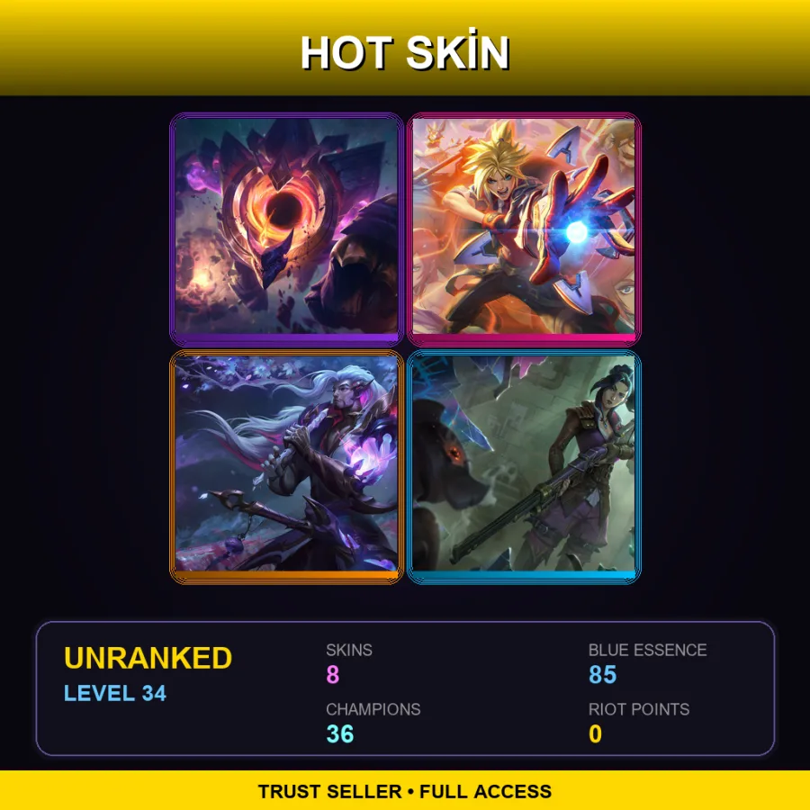 EUNE | Lv34 | Unranked | 8 Skin | 36 Champ — Prestigious Leblanc