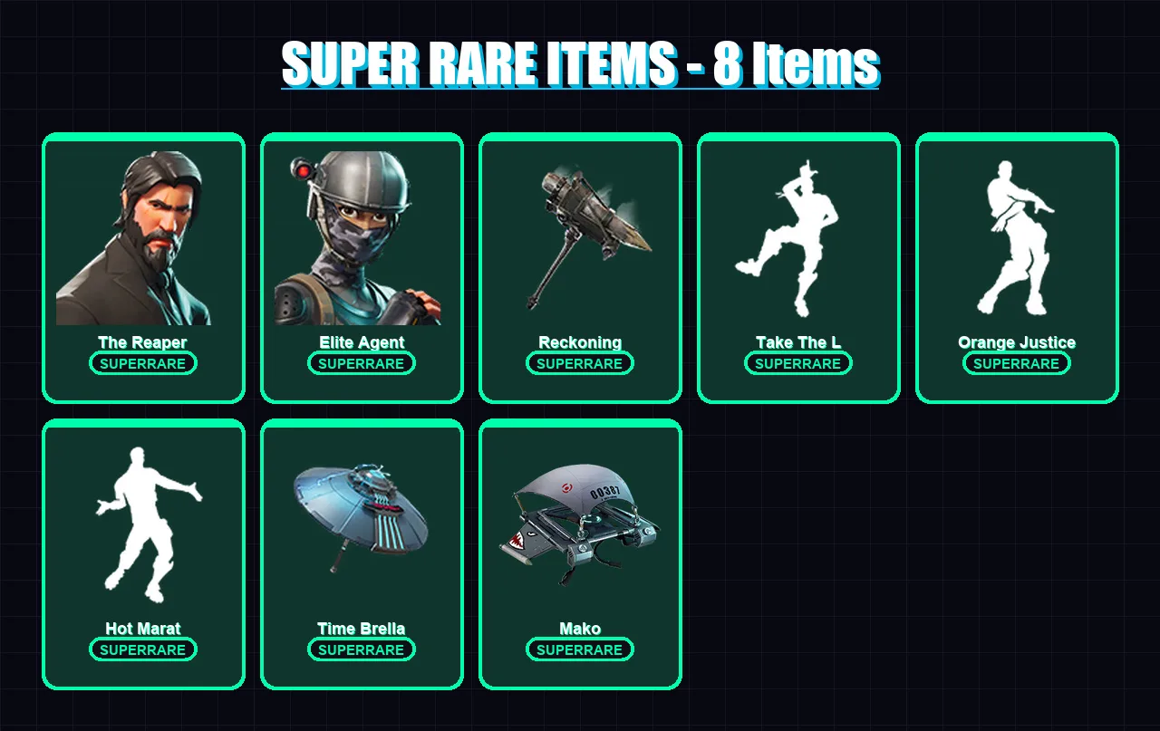 [PC/XBOX] | The Reaper | Elite Agent | Calamity | Valor | Dark Voyager | 41 skin | 36 pickaxe | 45 emote | 45 glider | Lv788