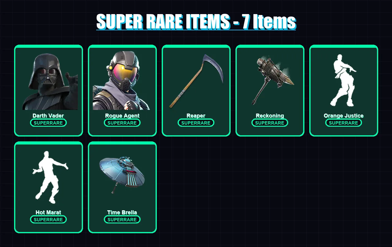 [PS4/PS5/XBOX/PC] | Darth Vader | Rogue Agent | Kymera | Blackheart | Leviathan | 221 skin | 278 pickaxe | 197 emote | 237 glider | Lv3291