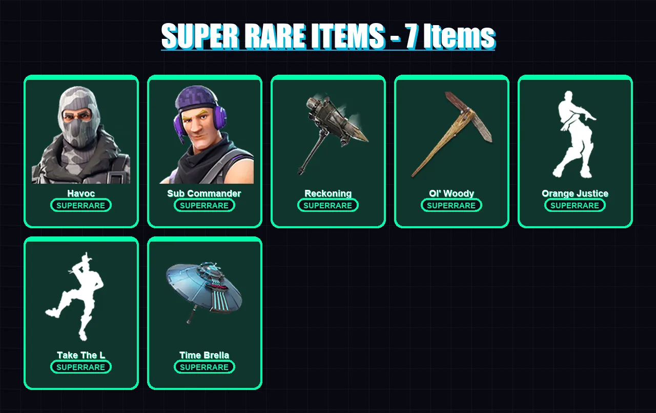 [PC/PSN] | Havoc | Sub Commander | Ragnarok | Carbide | Enforcer | 29 skin | 36 pickaxe | 40 emote | 54 glider | Lv790