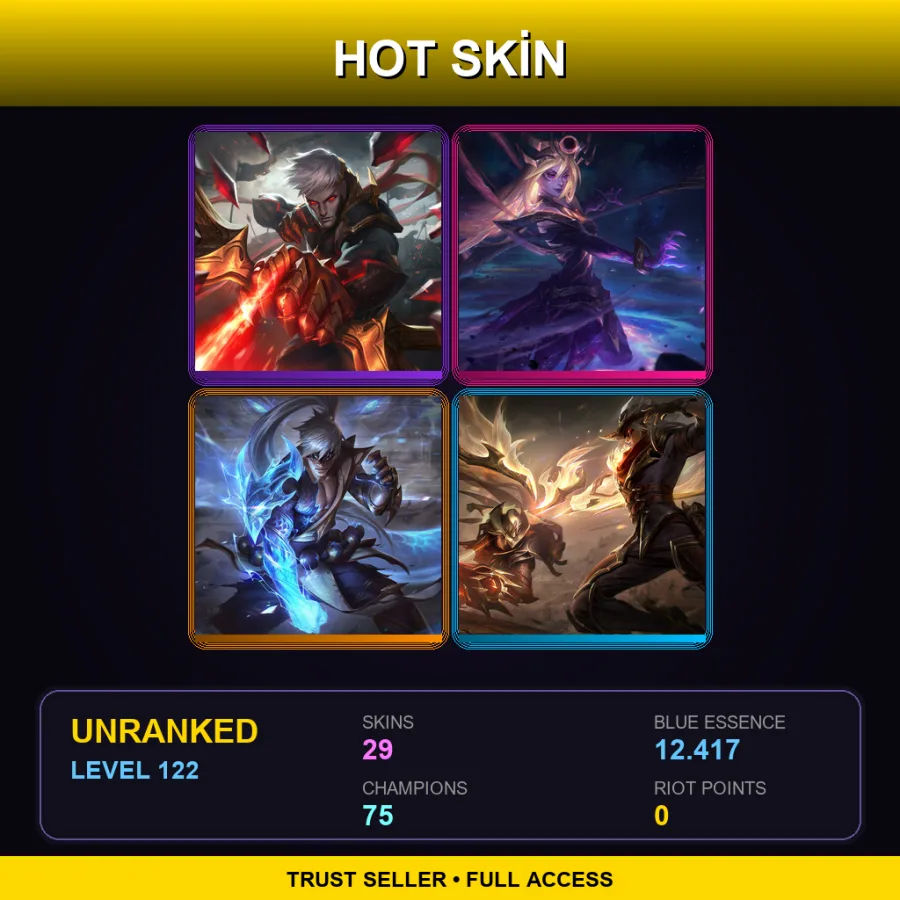 ME | Lv122 | Unranked | 29 Skin | 75 Champ