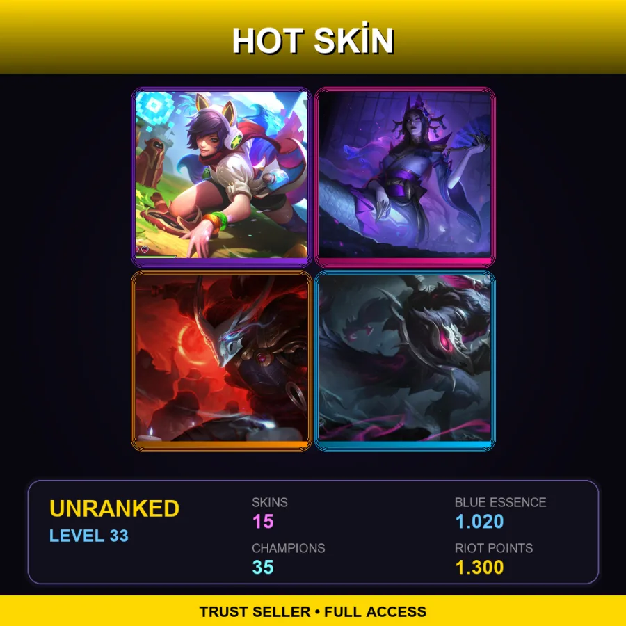 LAN | Lv33 | Unranked | 15 Skin | 35 Champ — Spirit Blossom Cassiopeia