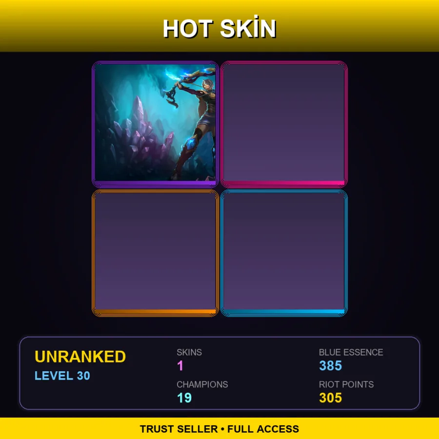 EUNE | Lv30 | Unranked | 1 Skin | 19 Champ