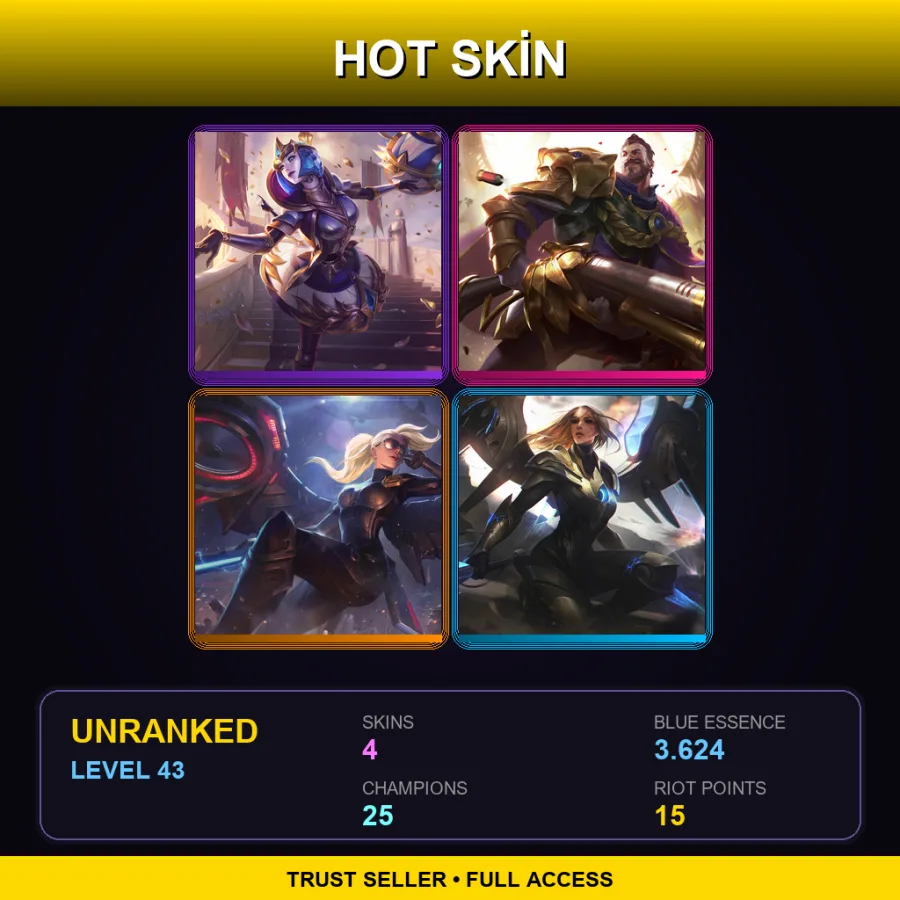 BR | Lv43 | Unranked | 4 Skin | 25 Champ
