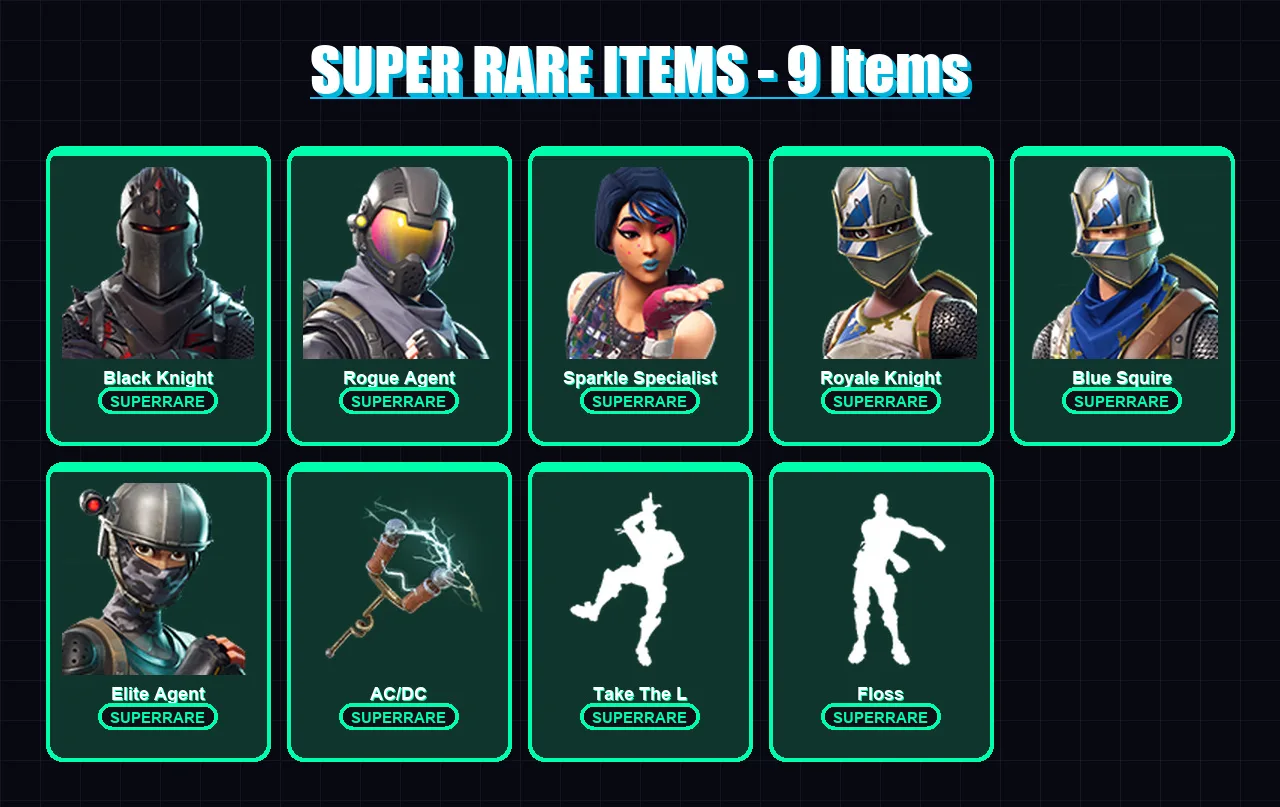 [PS4/PS5/XBOX/PC] | Black Knight | Rogue Agent | Sparkle Specialist | 43 skin | Lv741