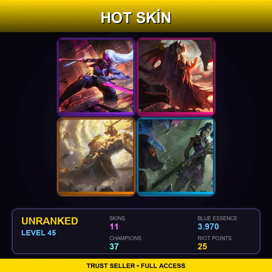 JP | Lv45 | Unranked | 11 Skin | 37 Champ