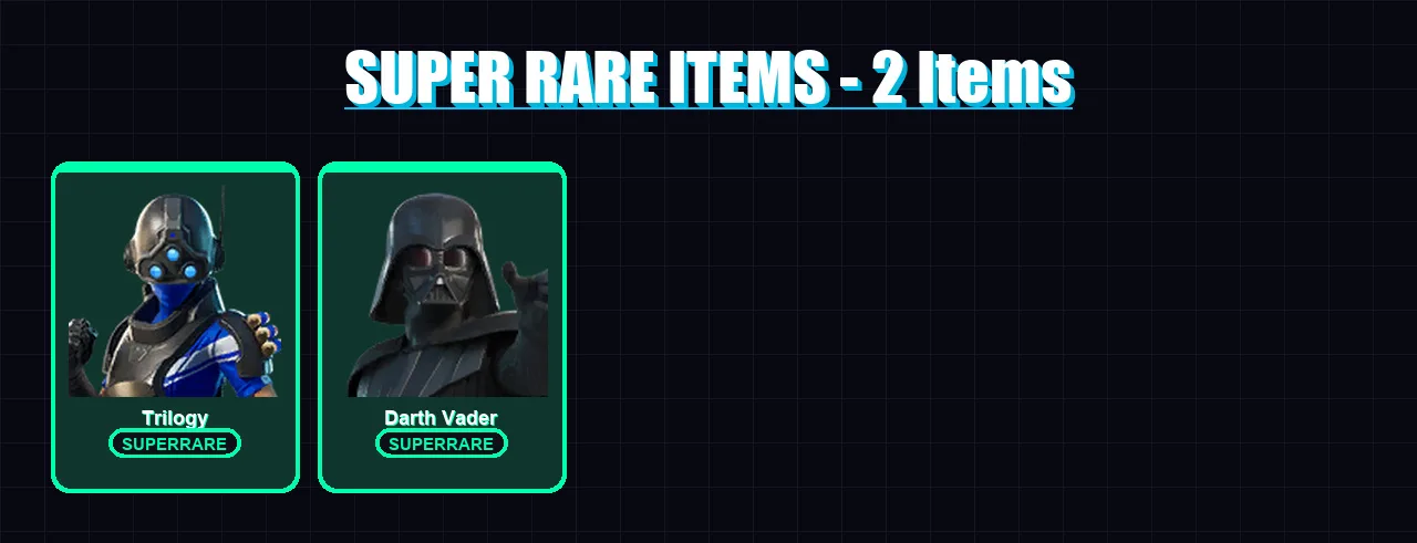 [PC/XBOX] | Trilogy | Darth Vader | Predator | Gear Specialist Maya | Spire Assassin | 124 skin | 148 pickaxe | 95 emote | 128 glider | Lv2154