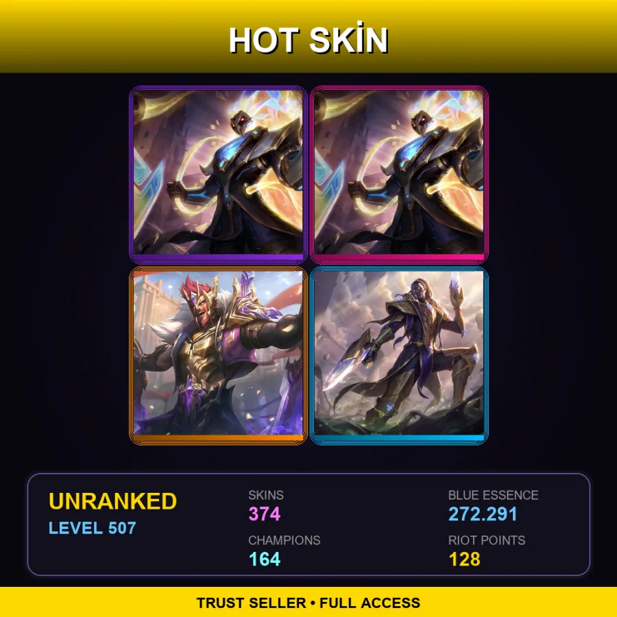 BR | Lv507 | Unranked | 374 Skin | 164 Champ