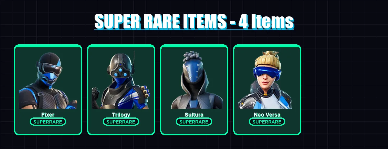 [PS4/PS5/XBOX/PC] | Fixer | Trilogy | Sultura | Neo Versa | Kymera | 89 skin | 81 pickaxe | 87 emote | 67 glider | Lv1250