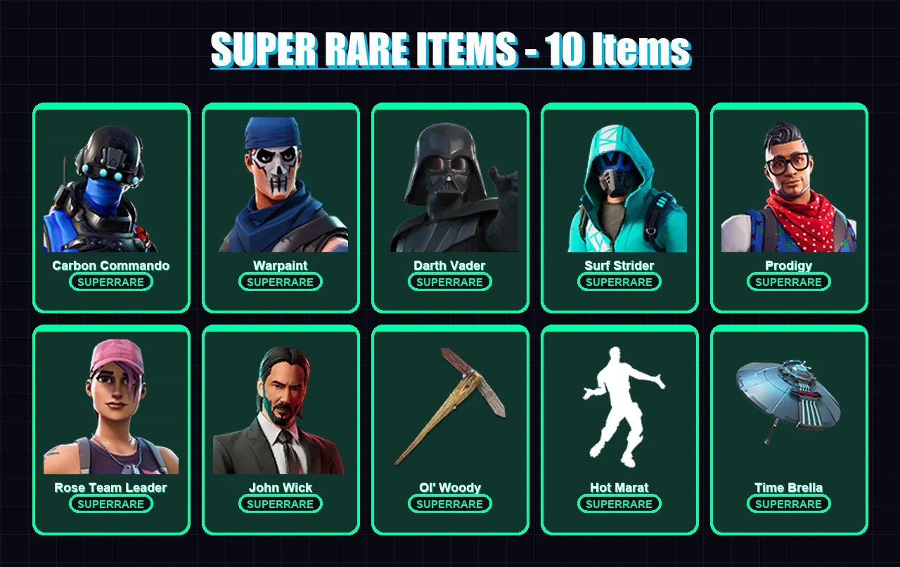 [PC/XBOX/PSN] | Carbon Commando | Warpaint | Darth Vader | Surf Strider | Prodigy | 147 skin | 155 pickaxe | 127 emote | 123 glider | Lv2272