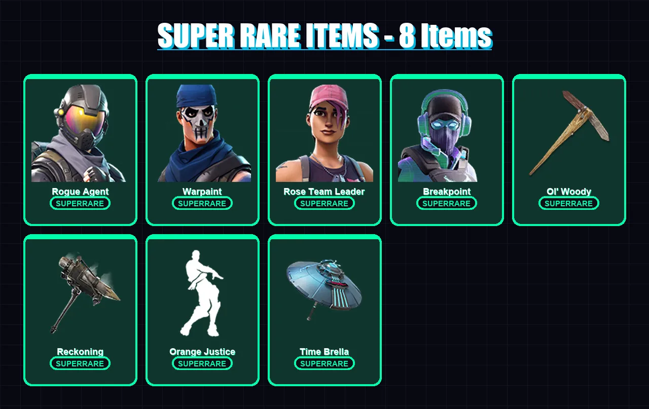 [PC/XBOX/PSN] | Rogue Agent | Omega | Drift | Warpaint | Rose Team Leader | 137 skin | 115 pickaxe | 120 emote | 100 glider | Lv953