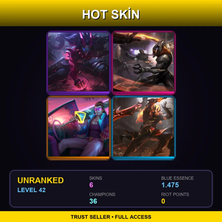 LAN | Lv42 | Unranked | 6 Skin | 36 Champ