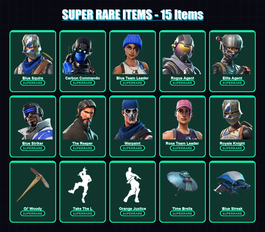 [PS4/PS5/XBOX/PC] | Blue Squire | Carbon Commando | Blue Team Leader | 91 skin | Lv1785