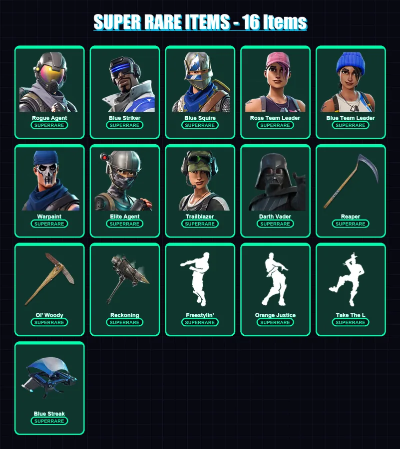 [PS4/PS5/XBOX/PC] | Rogue Agent | Blue Striker | Blue Squire | 88 skin | Lv1324