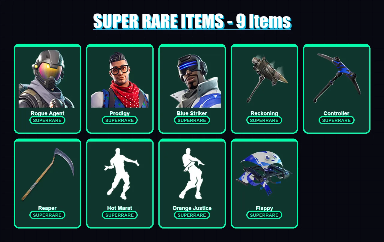 [PS4/PS5/XBOX/PC] | Rogue Agent | Prodigy | Blue Striker | The Visitor | Drift | 65 skin | 25 pickaxe | 55 emote | 29 glider | Lv446 — Game account