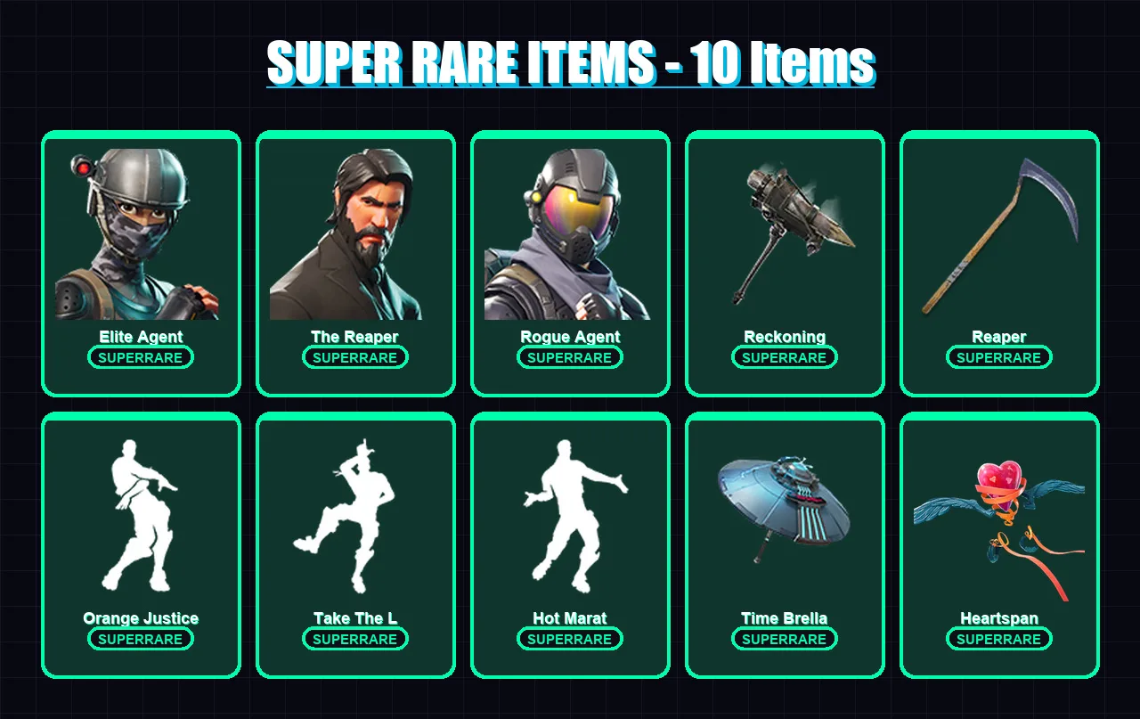 [PC/XBOX/PSN] | Elite Agent | The Reaper | Rogue Agent | Molten Valkyrie | Hybrid | 106 skin | 101 pickaxe | 95 emote | 97 glider | Lv1355