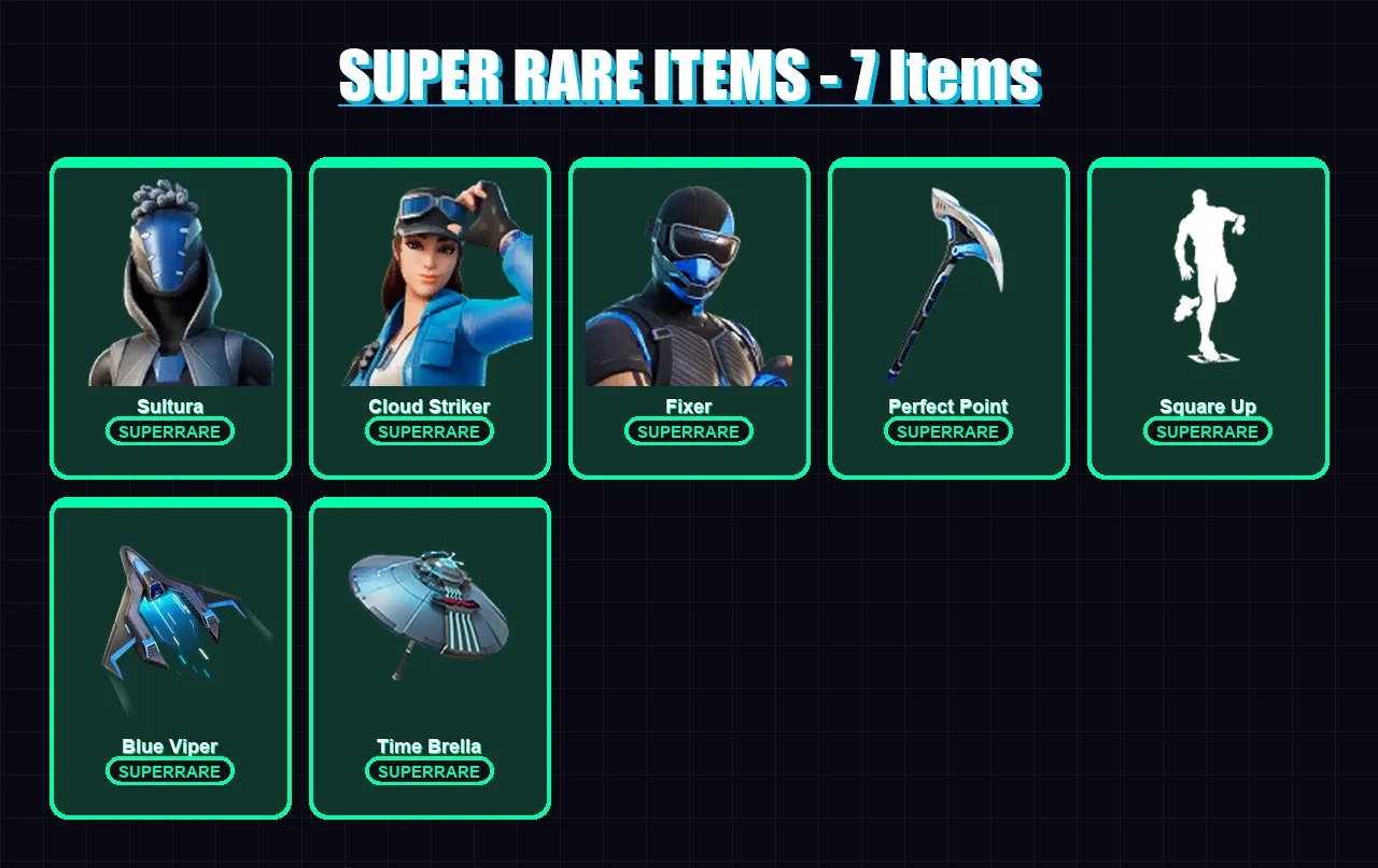 [SWITCH/XBOX/PC] | Sultura | Cloud Striker | Fixer | Polar Peely | Yuki Yubari | 10 skin | 32 pickaxe | 19 emote | 26 glider | Lv355