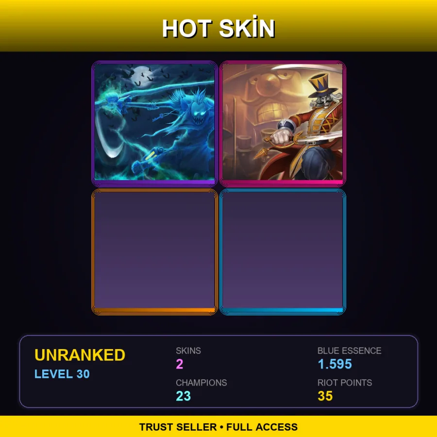 EUNE | Lv30 | Unranked | 2 Skin | 23 Champ — LoL account