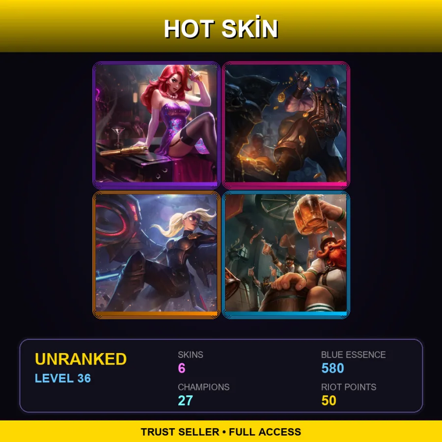 LAS | Lv36 | Unranked | 6 Skin | 27 Champ