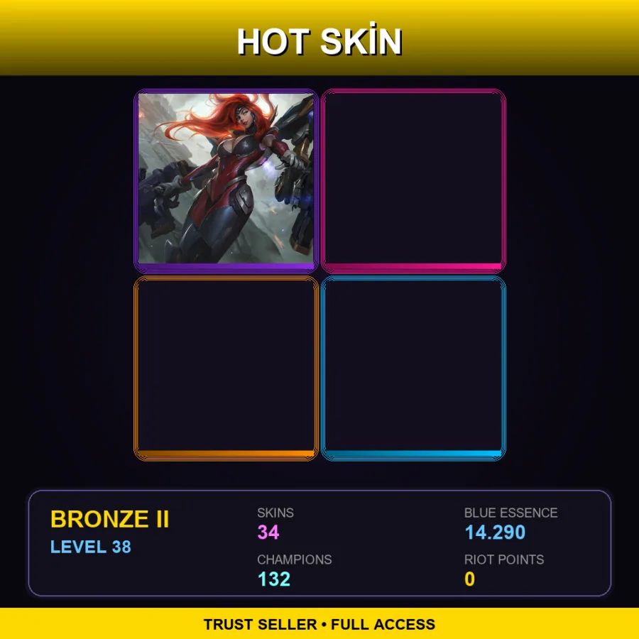TW | Lv38 | Bronze II | 34 Skin | 132 Champ