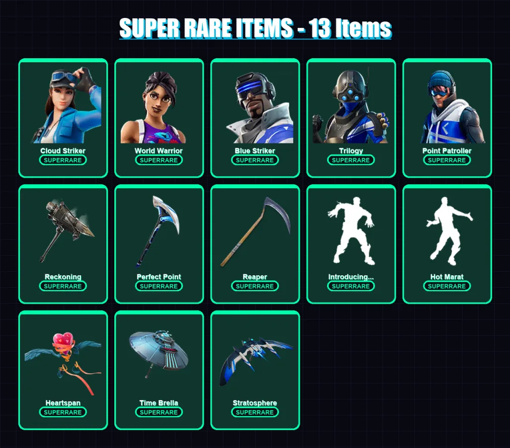 [PS4/PS5/XBOX/PC] | Cloud Striker | World Warrior | Blue Striker | 171 skin | Lv2581