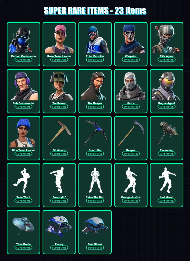 [PC/XBOX/PSN] | Carbon Commando | Rose Team Leader | Point Patroller | 159 skin | Lv2673