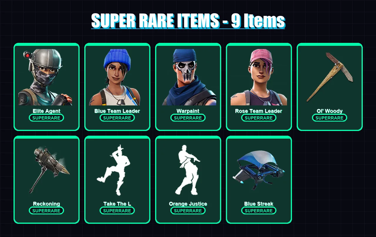 [PC/XBOX/PSN] | Elite Agent | Blue Team Leader | Warpaint | Rose Team Leader | Rox | 39 skin | 43 pickaxe | 36 emote | 46 glider | Lv590