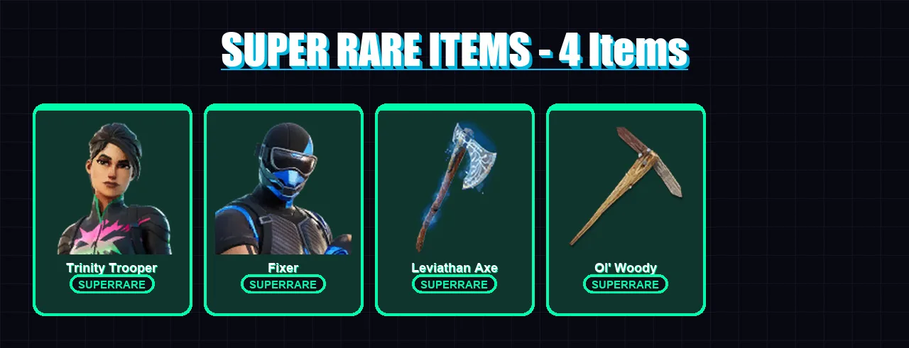 [PC/XBOX] | Trinity Trooper | Fixer | The Cube Queen | Torin | The Imagined | 92 skin | 166 pickaxe | 108 emote | 132 glider | Lv2430