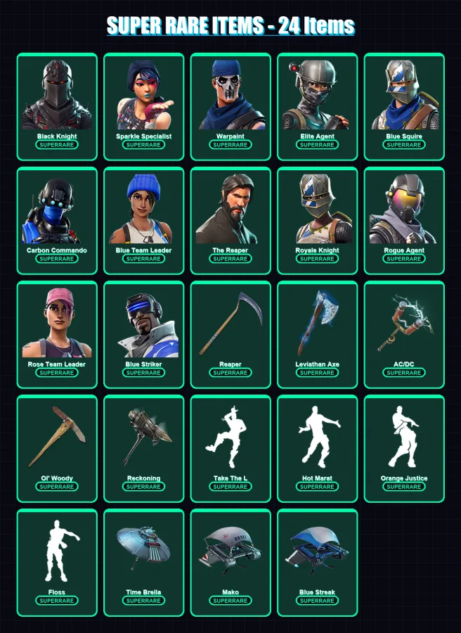 [PS4/PS5/XBOX/PC] | Black Knight | Sparkle Specialist | Warpaint | 170 skin | Lv3467