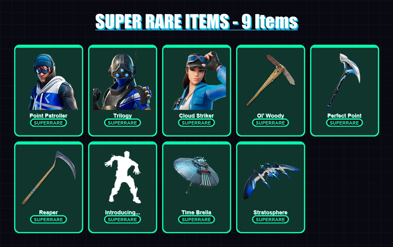 [PS4/PS5/XBOX/PC] | Point Patroller | Trilogy | Cloud Striker | 108 skin | Lv2004