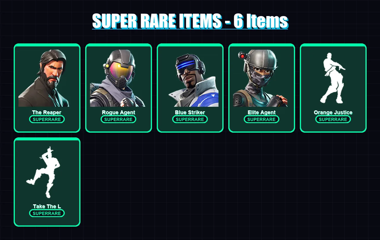 [PS4/PS5/XBOX/PC] | The Reaper | Rogue Agent | Blue Striker | Elite Agent | The Visitor | 18 skin | 9 pickaxe | 23 emote | 14 glider | Lv300 — Fortnite account