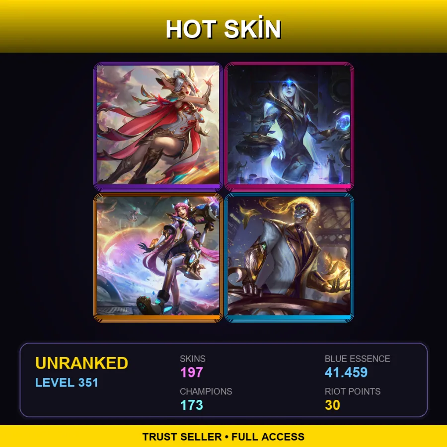 EUW | Prestige Brave Phoenix Xayah | Cosmic Queen Ashe | Prestige Battle Cat Jinx | Prestige Debonair Brand | 197 Skin | 173 Champ | Lv351