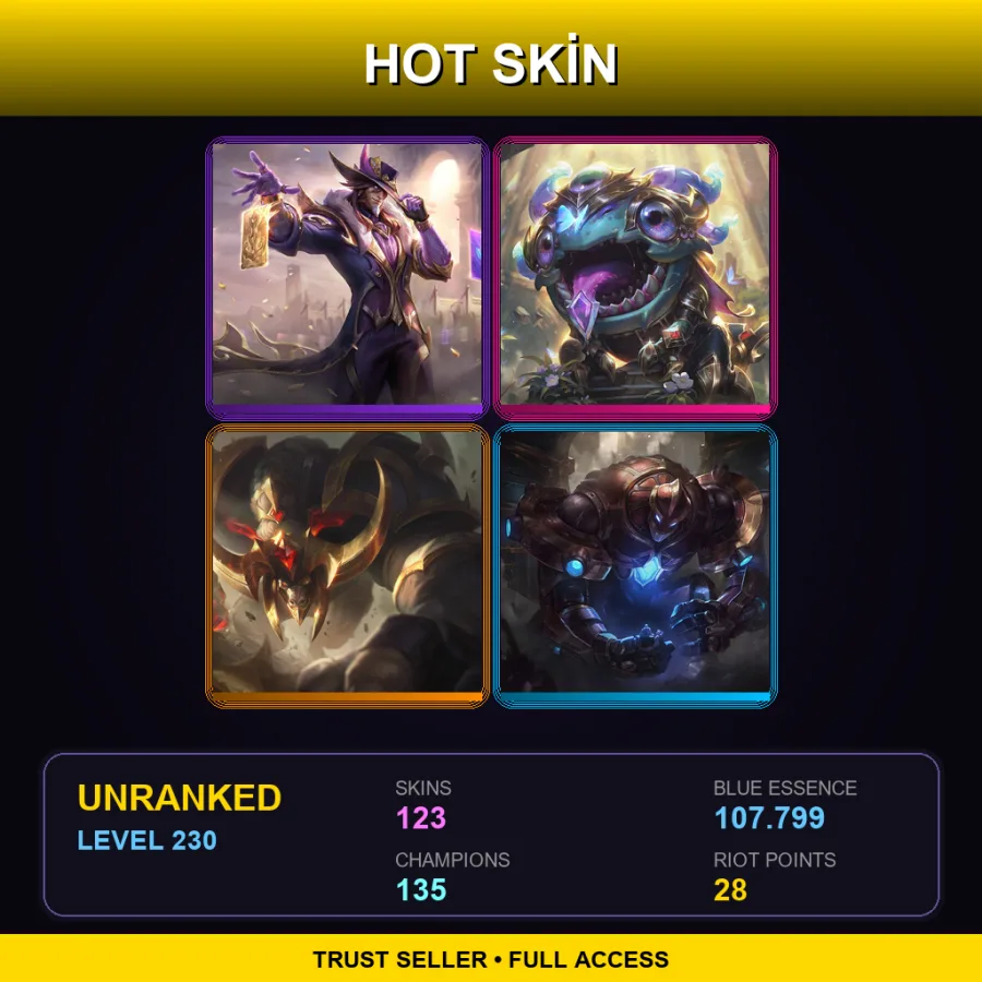 EUNE | Lv230 | Unranked | 123 Skin | 135 Champ — Conqueror Alistar
