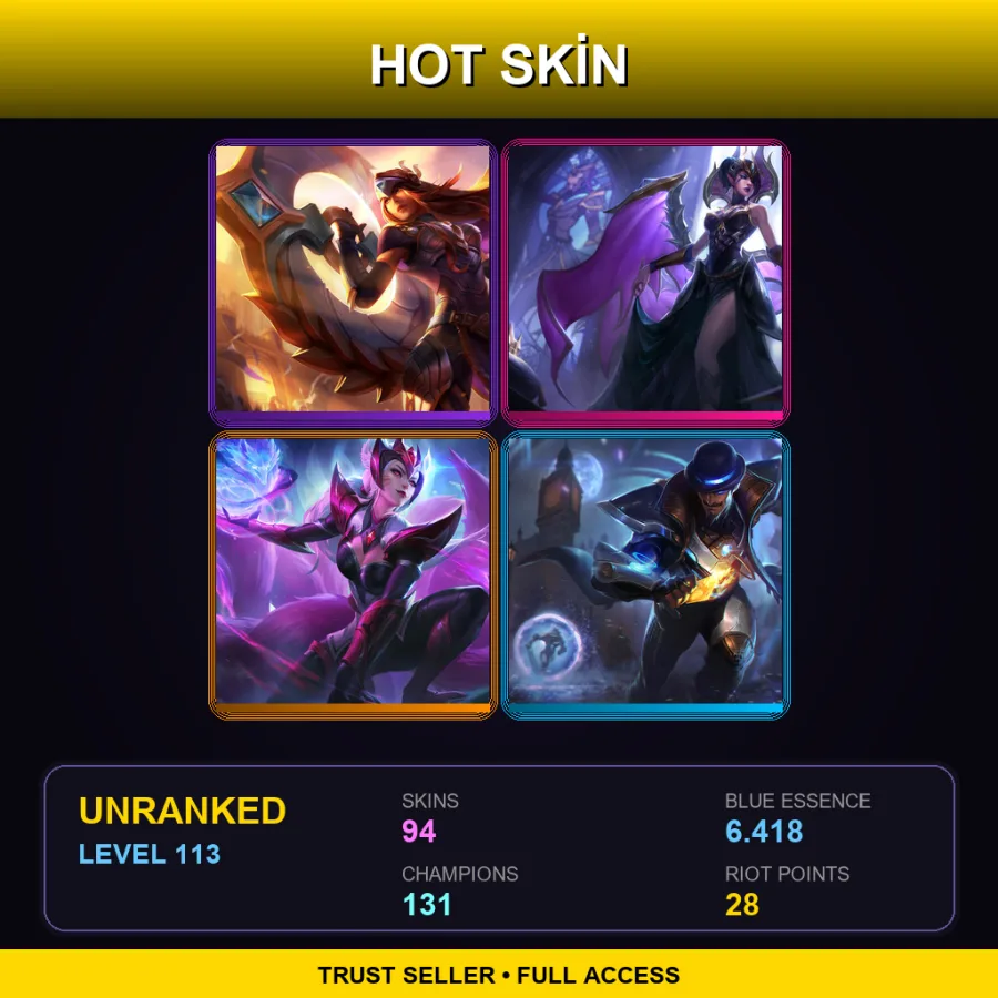 EUNE | Lv113 | Unranked | 94 Skin | 131 Champ with Gnar