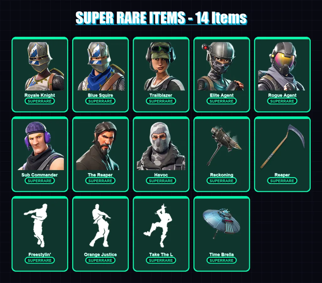 [PC/PSN] | Royale Knight | Blue Squire | Trailblazer | Elite Agent | Rogue Agent | 81 skin | 60 pickaxe | 65 emote | 56 glider | Lv729