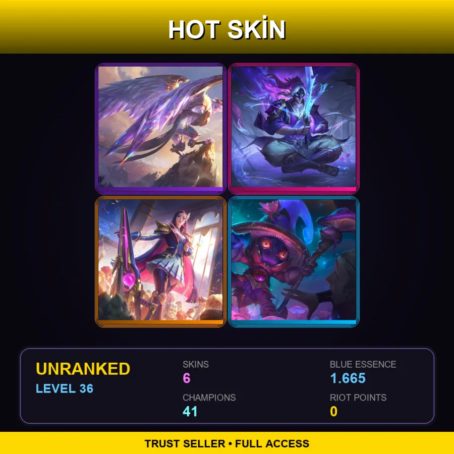 LAS | Lv36 | Unranked | 6 Skin | 41 Champ — Spirit Blossom Master Yi
