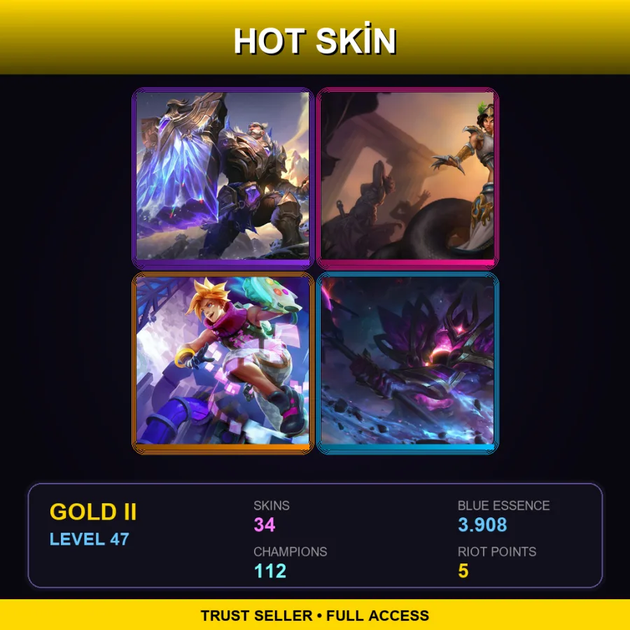 VN | Lv47 | Gold II | 34 Skin | 112 Champ