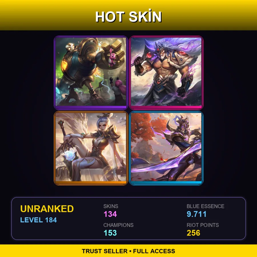 OCE | Lv184 | Unranked | 134 Skin | 153 Champ — Cosmic Enchantress Lulu
