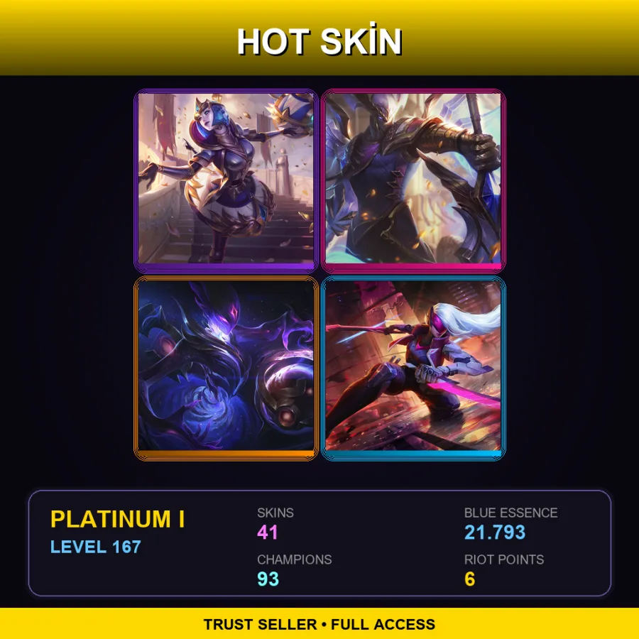 SG | Lv167 | Platinum I | 41 Skin | 93 Champ