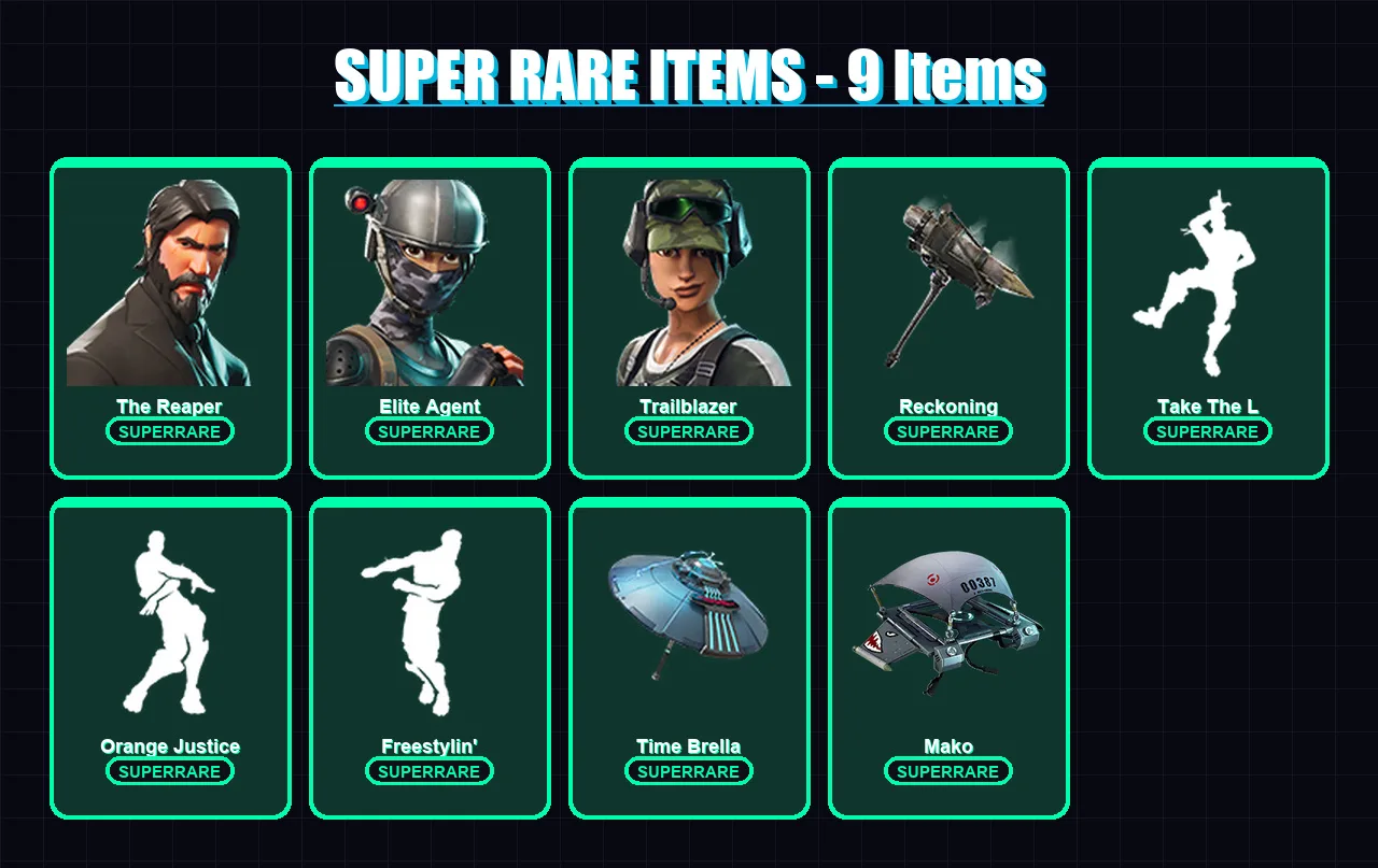 [PC/XBOX/PSN] | The Reaper | Elite Agent | Trailblazer | Gear Specialist Maya | Ruin | 92 skin | 76 pickaxe | 97 emote | 84 glider | Lv1052 — Fortnite account