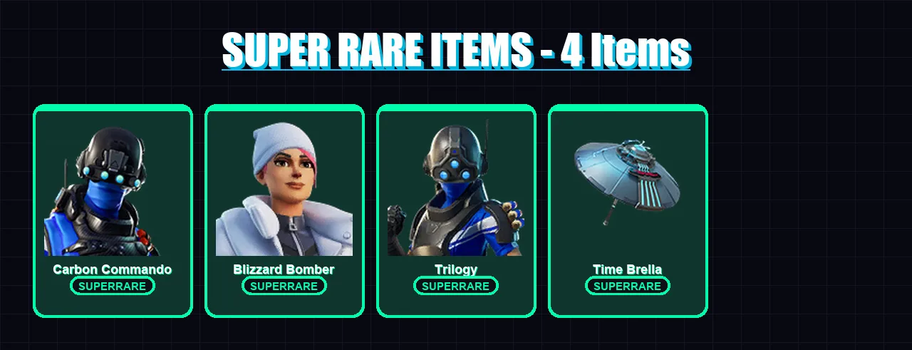 [PS4/PS5/XBOX/PC] | Carbon Commando | Blizzard Bomber | Trilogy | The Imagined | Ronin | 79 skin | 85 pickaxe | 43 emote | 57 glider | Lv556