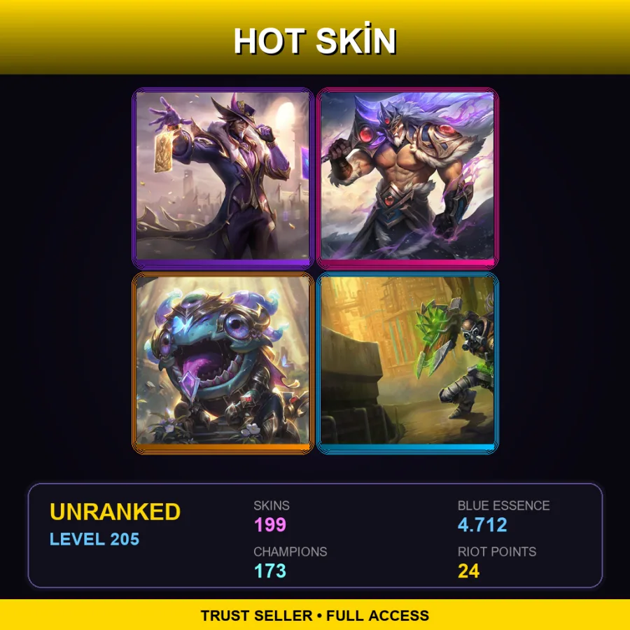 VN | Lv205 | Unranked | 199 Skin | 173 Champ — Dunkmaster Darius